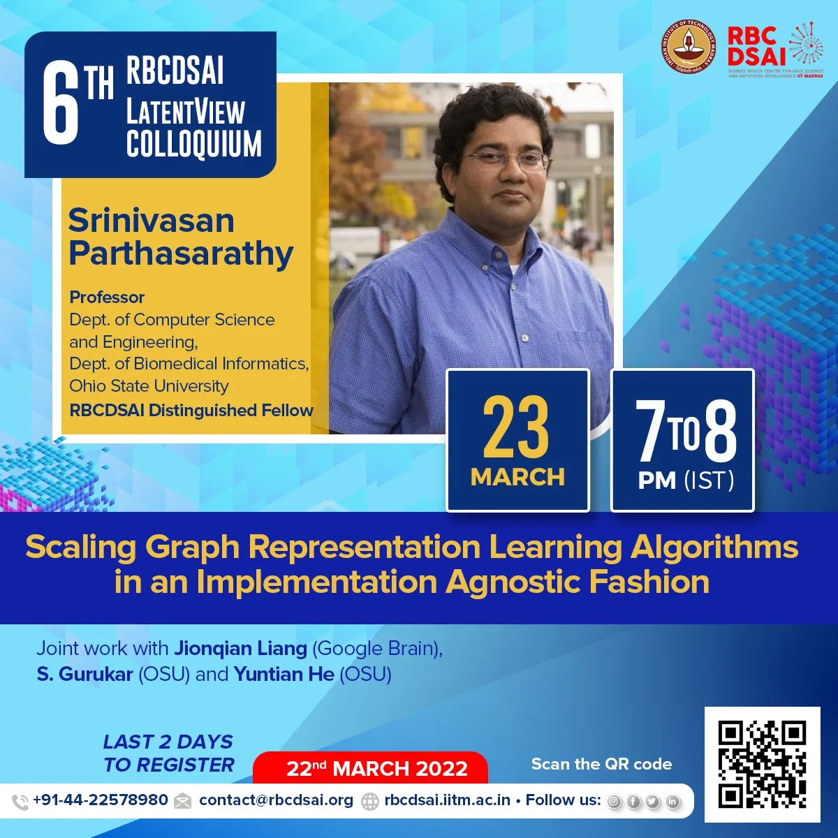 Scaling graph representation learning algorithms in an implementation agnostic fashion